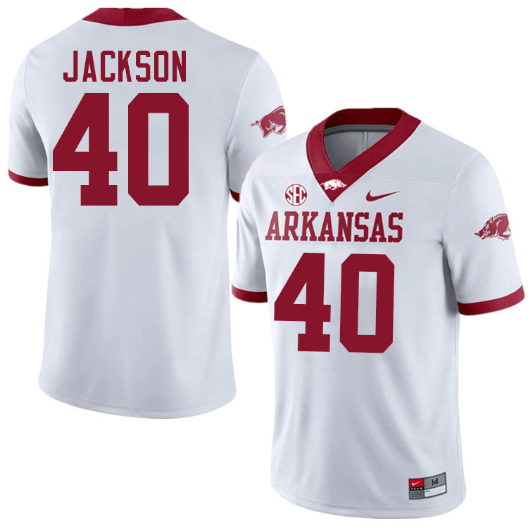 Landon Jackson Arkansas Jersey,Arkansas Razorbacks #40 Landon Jackson Jersey Youth College-White